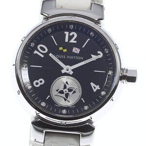 LOUIS VUITTON Tambour Q12M1 black Dial Quartz Ladies Watch_740267
